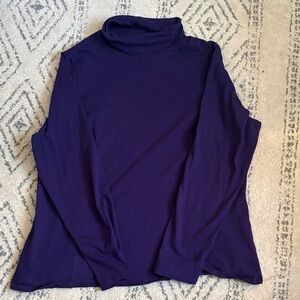 Coldwater Creek Purple Turtleneck Long Sleeve Top